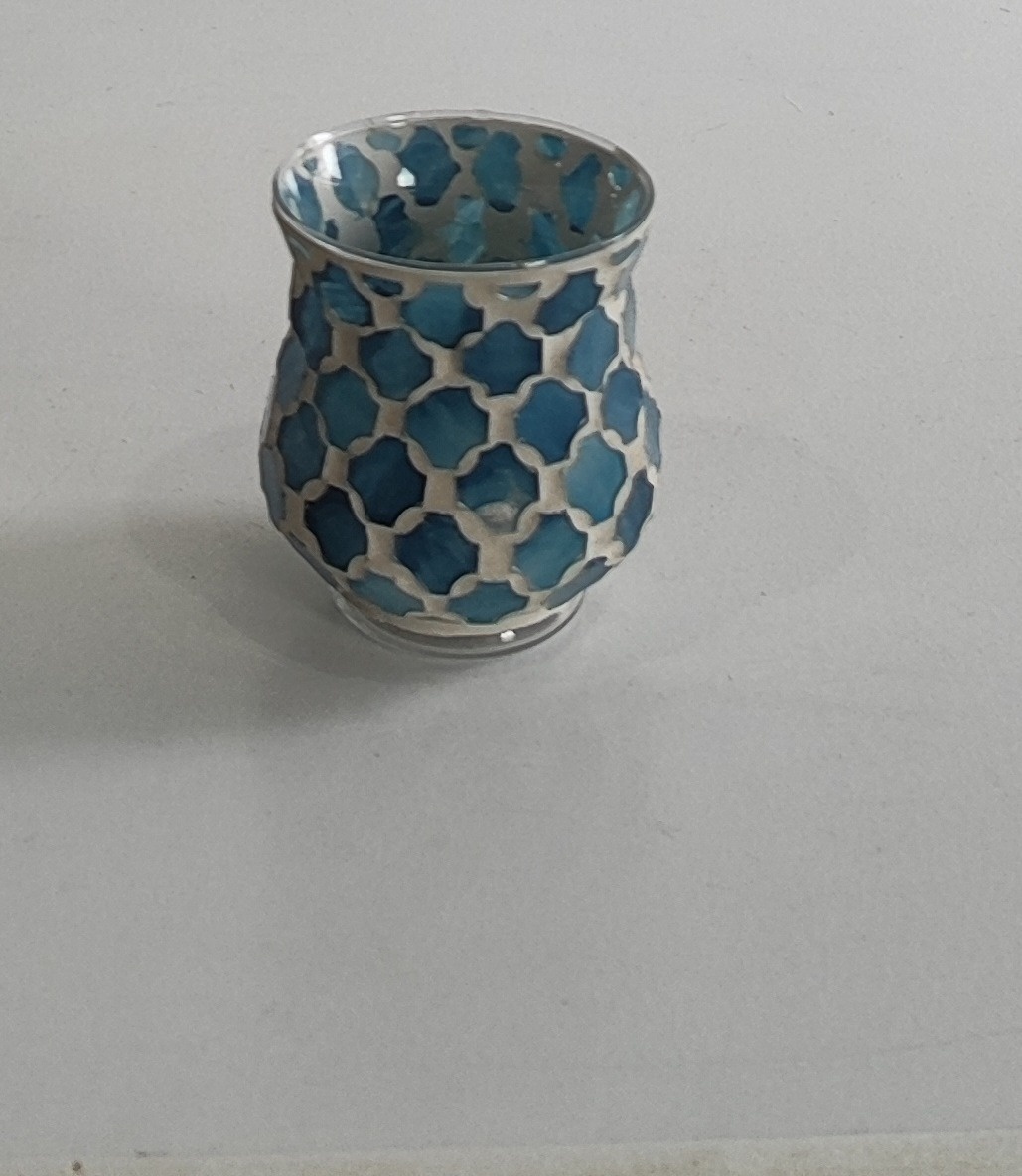 Potinho P Craquelado Azul - Wanusa Nunes Andrade