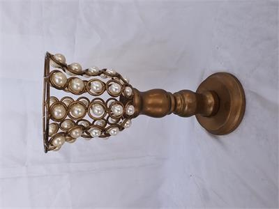 Vaso Dourado Com Perolas - Nanda Pegue e Monte