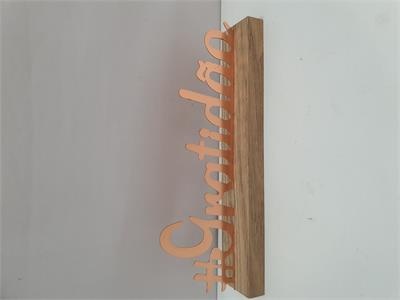 Gratidão  Placa Metal - Nanda Pegue e Monte
