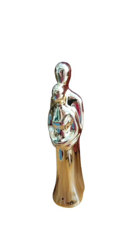 Casal de Ceramica  Dourado de Mesa - Nanda Pegue e Monte