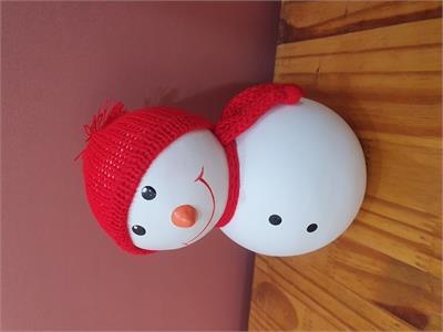 Boneco de Neve Cerâmica - Nanda Pegue e Monte