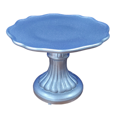 Porta Bolo Prata Alto Com 25 Cm - Nanda Pegue e Monte