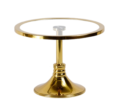 Porta Doce Luxo - Dourado Espelhado Com Vidro  M - Nanda Pegue e Monte