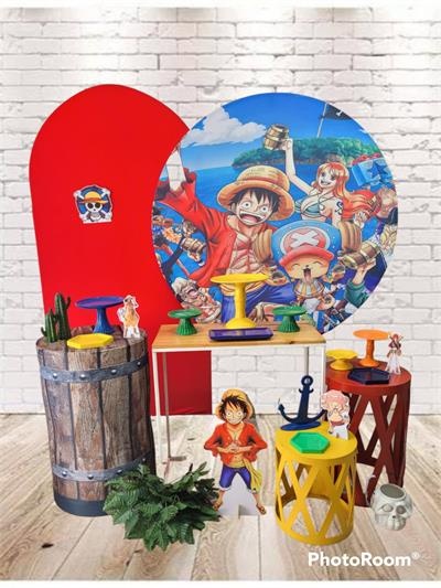 Kit One Piece  Mesa de Ferro Branca E Trio de Cilindros , Painel Redondo E Romano - Nanda Pegue e Monte
