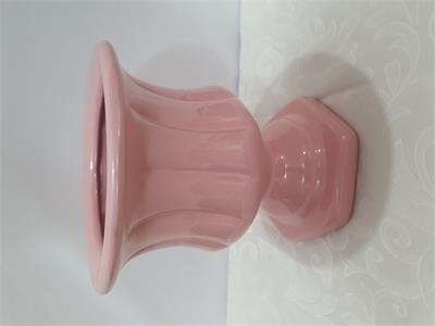 Vaso  Rosa Cerâmica Medio - Nanda Pegue e Monte