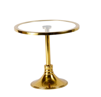 Porta Doce Luxo - Dourado Espelhado Com Vidro  G - Nanda Pegue e Monte