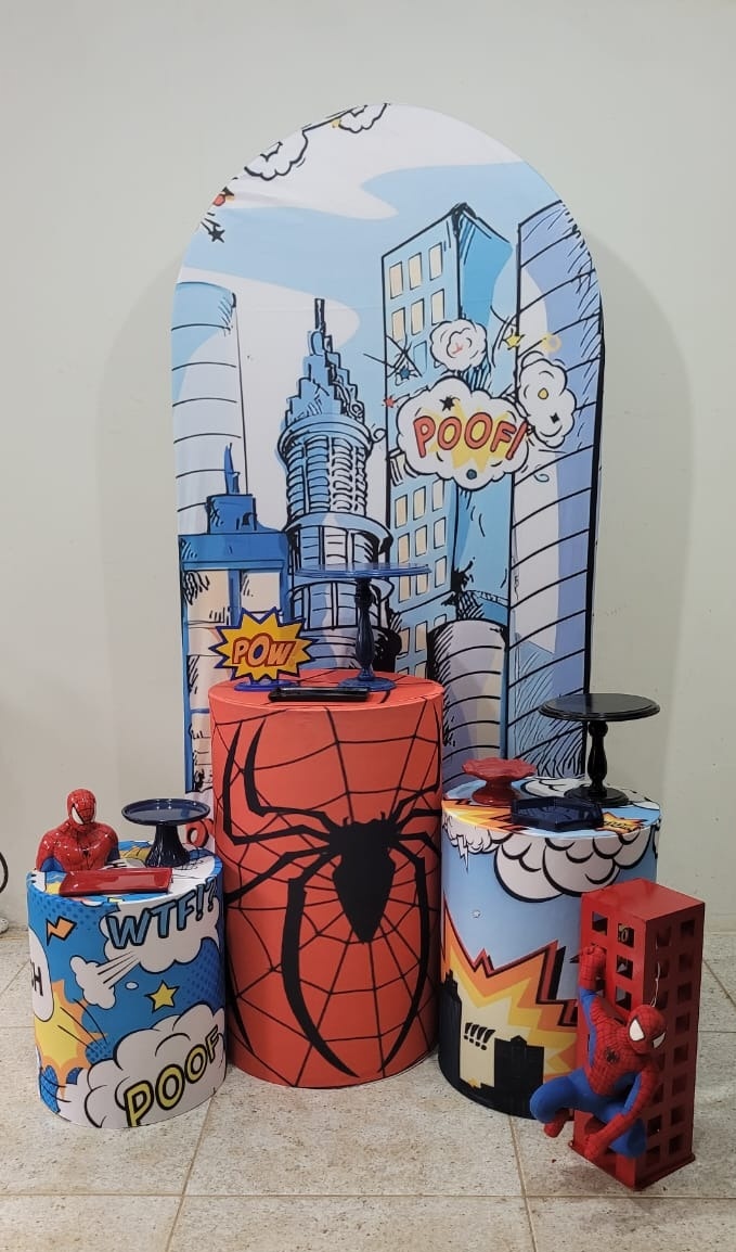 Kit Homem Aranha Basico Painel Romano - Nanda Pegue e Monte
