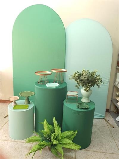 Kit Adulto Verde Com Painel Romana - Nanda Pegue e Monte