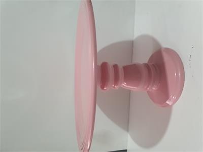 Porta Bolo Ceramica Rosa 32 Cm - Nanda Pegue e Monte
