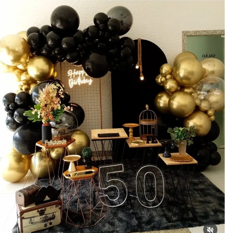 Kit Adulto Preto E Dourado - Nanda Pegue e Monte