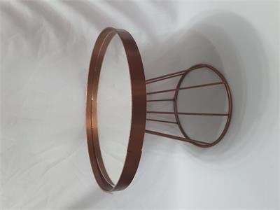Porta Doce Alto Rose Gold  Metal Com Espelho - Nanda Pegue e Monte