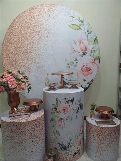 Kit Rose  Com Glitter Com Capas - Nanda Pegue e Monte