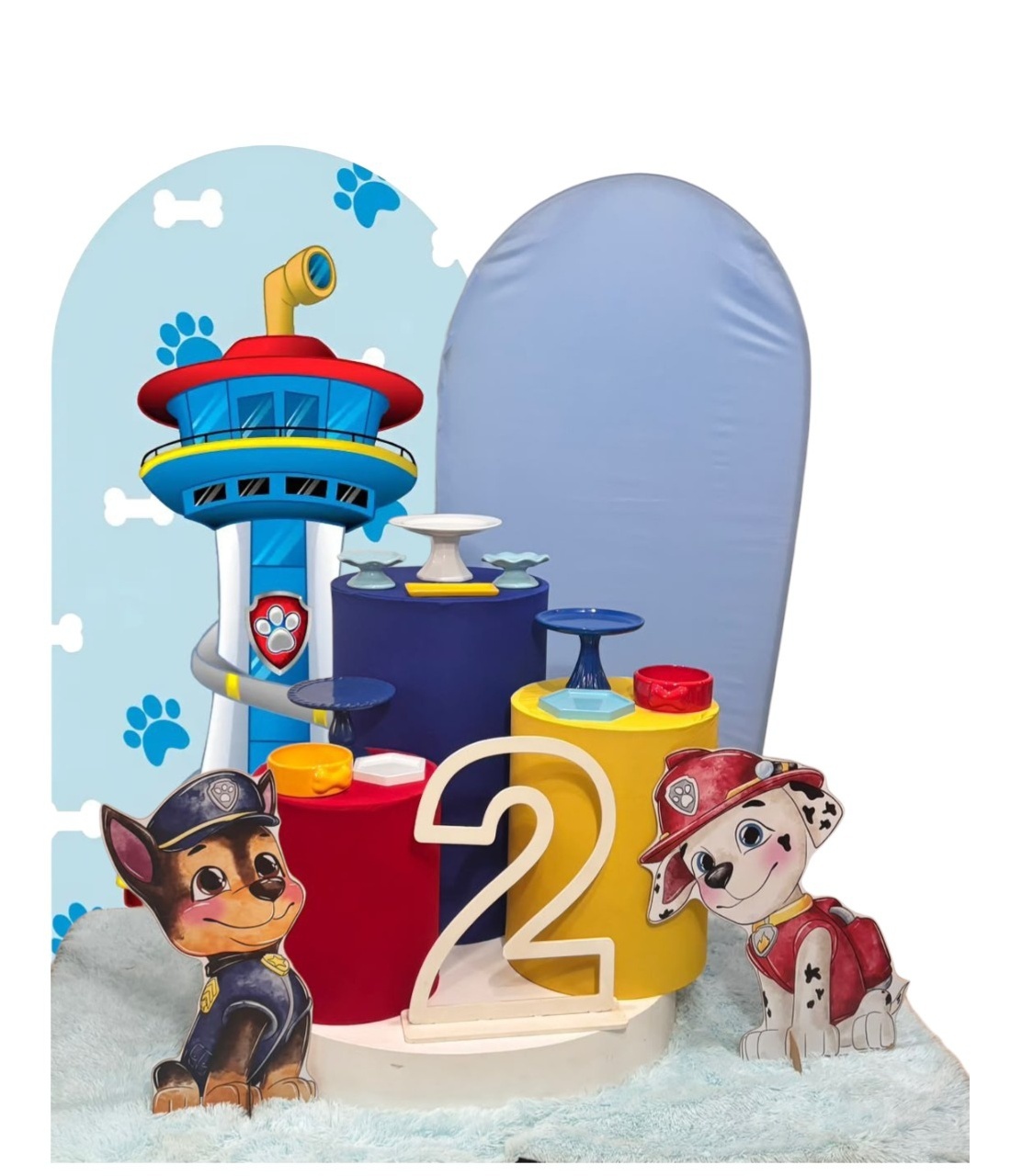 Kit Patrulha Canina Com Palco - Nanda Pegue e Monte