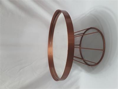 Porta Doce Médio Rose Gold Metal Com Espelho - Nanda Pegue e Monte