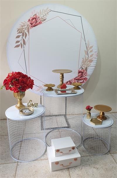 Kit Branco Com Vermelho - Nanda Pegue e Monte