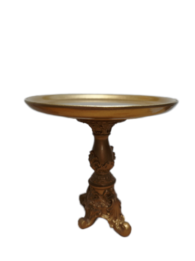 Porta Doces Dourado Alto Com Pés de Resina - Nanda Pegue e Monte