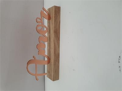 Placa Amor Rose Em Ferro - Nanda Pegue e Monte