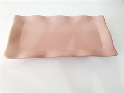 Bandeija  Baixo Rose Com Pé - Nanda Pegue e Monte