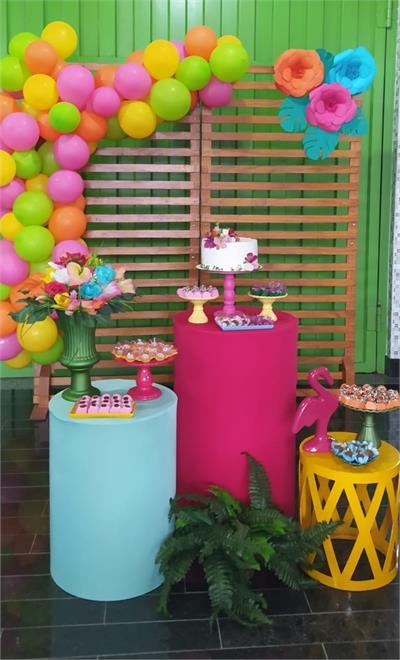 Kit Tropical Com Palete E Cilindros - Nanda Pegue e Monte