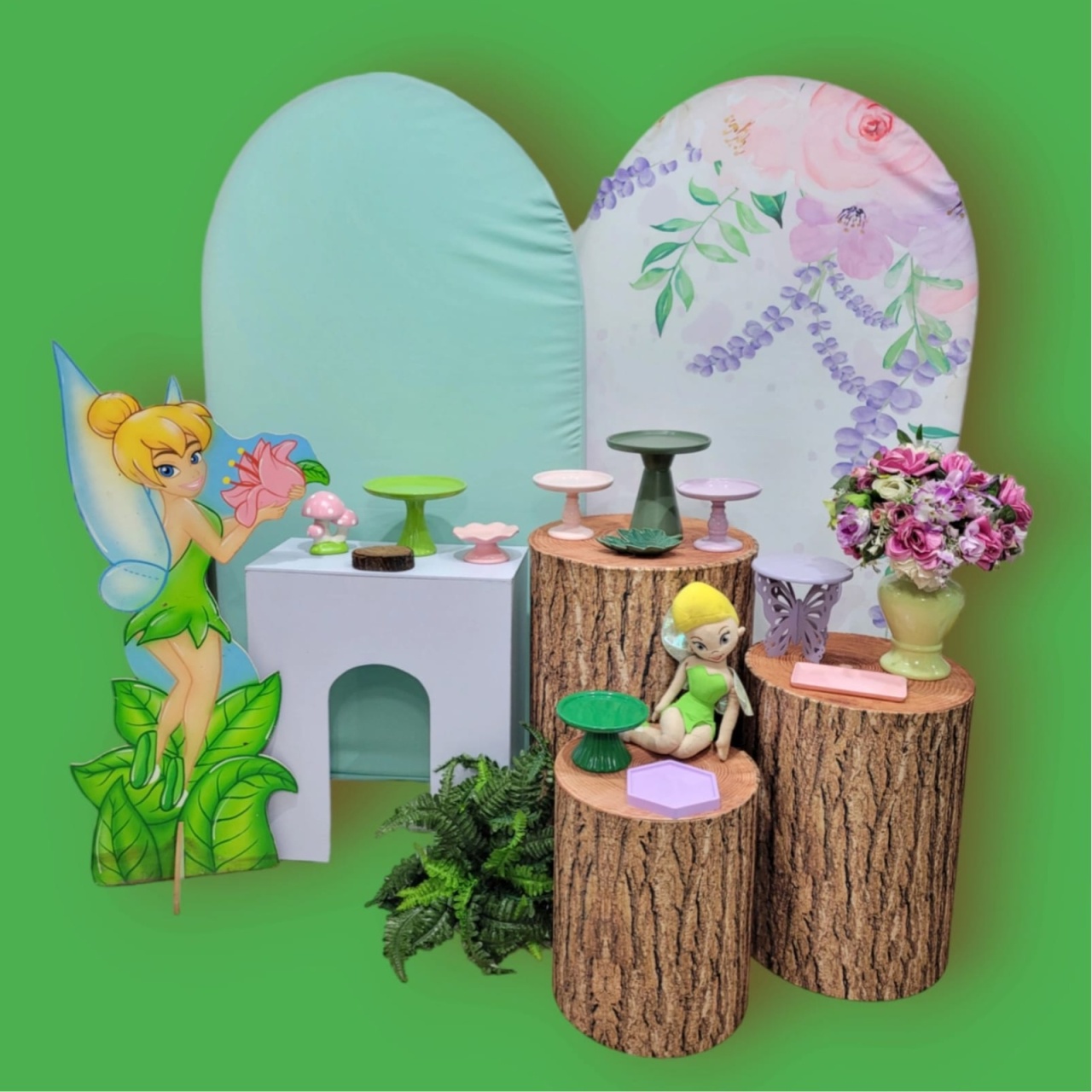 Kit Sininho Com Trio de Cilindros E 2 Paineis Romano Floral (Cópia) - Nanda Pegue e Monte