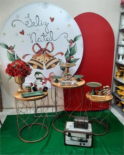 Kit Com Painel Romano E Redondo Com Trio de Cilindro Rose - Nanda Pegue e Monte