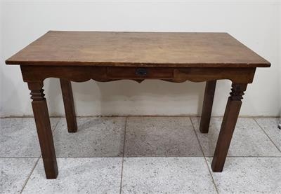Mesa Rústica  de 130 Cm Com Gaveta - Nanda Pegue e Monte