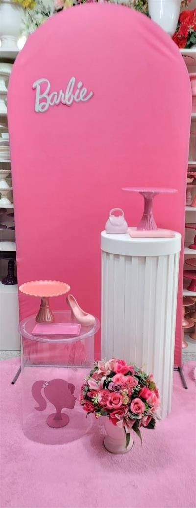Kit Barbie Com Painel Romano Com Mesa Ripada E Acetato - Nanda Pegue e Monte