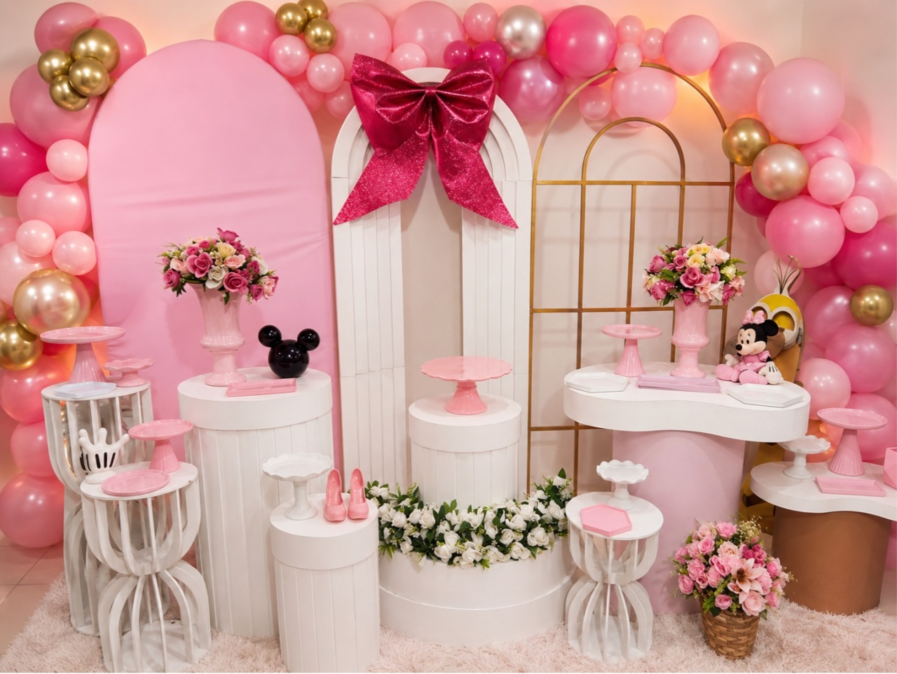 Kit Minie Rosa Personalizado - Nanda Pegue e Monte