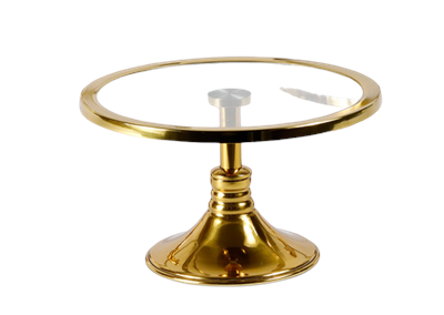 Porta Doce Luxo - Dourado Espelhado Com Vidro  P - Nanda Pegue e Monte