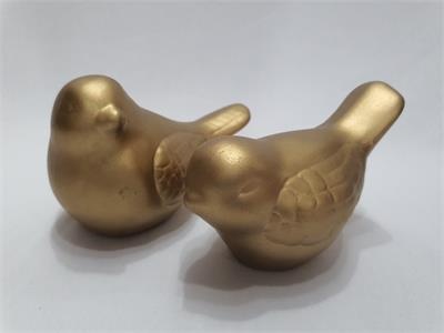 Casal de Passarinho Dourado G - Nanda Pegue e Monte