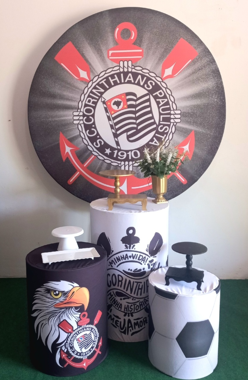 Kit Prata Futebol Corinthians - FESTAFACILPEGUEMONTECG