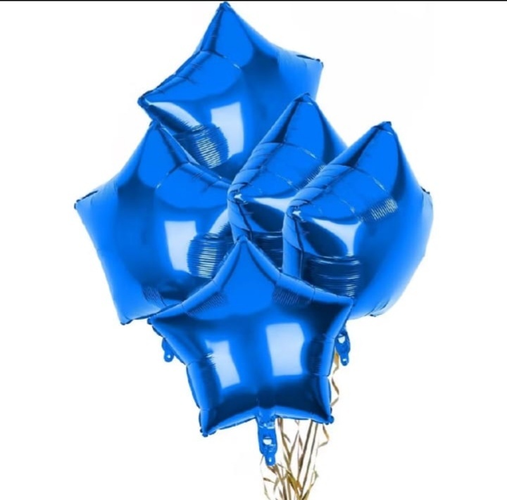 Balao Estrela Azul Metalizado - FESTAFACILPEGUEMONTECG