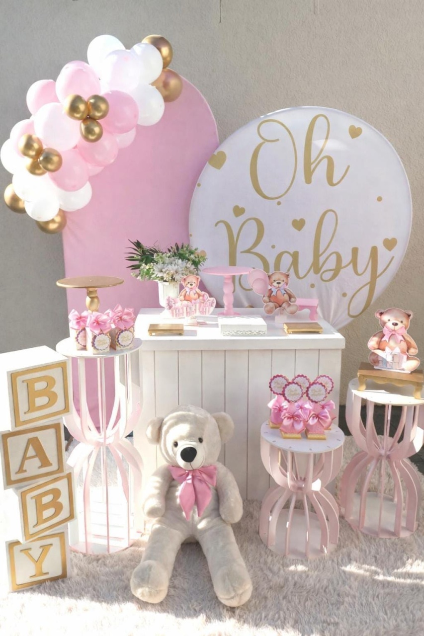 Kit Oh Baby – Ursinho Rosa 🧸 - FESTAFACILPEGUEMONTECG