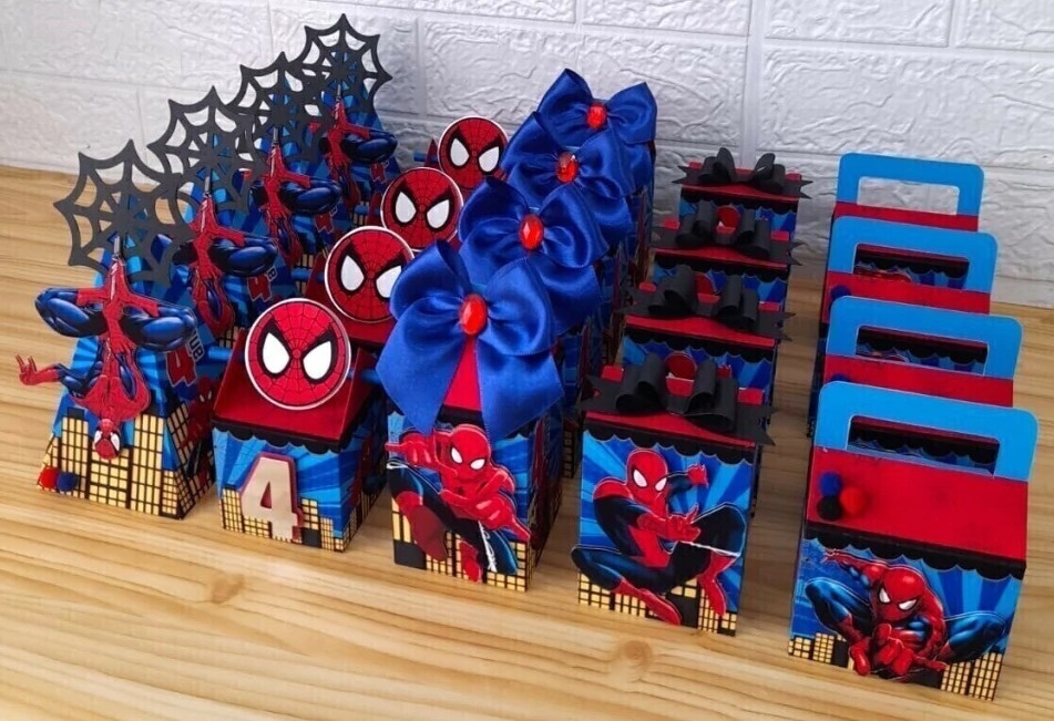 Pegue Monte Caixas Personalizadas Homem Aranha - FESTAFACILPEGUEMONTECG