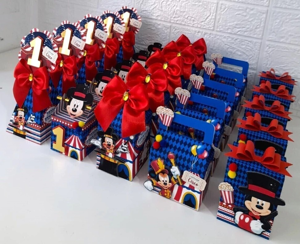 Pegue Monte Caixas Personalizadas Circo Do Miickey - FESTAFACILPEGUEMONTECG