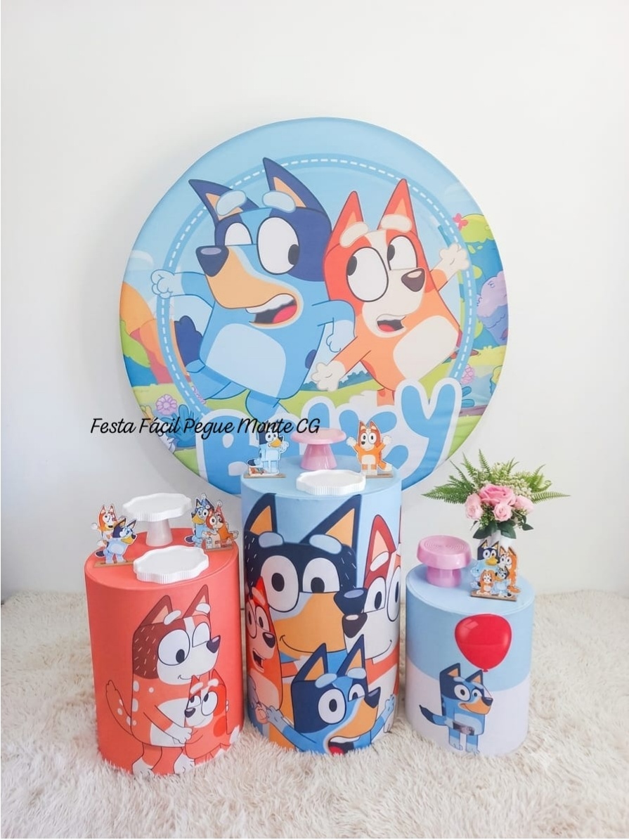 Kit Prata Bluey - FESTAFACILPEGUEMONTECG
