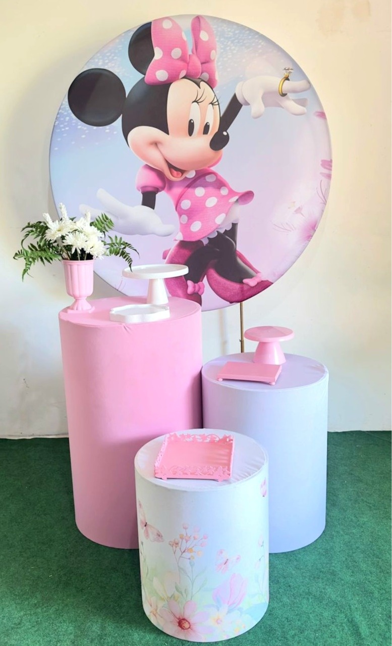 Kit Prata Minnie Rosa - FESTAFACILPEGUEMONTECG