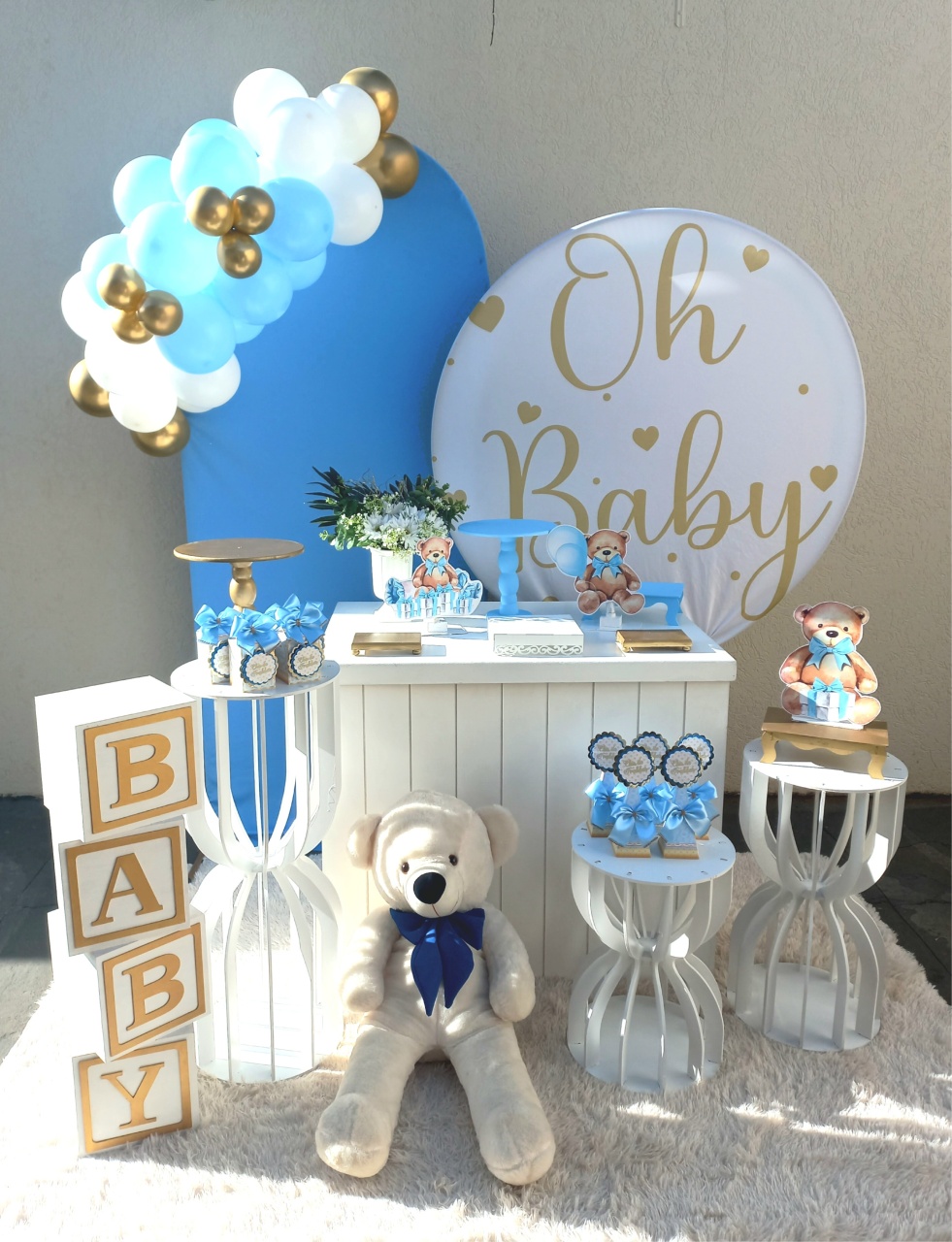 Kit Oh Baby – Ursinho Azul 🧸💙 - FESTAFACILPEGUEMONTECG