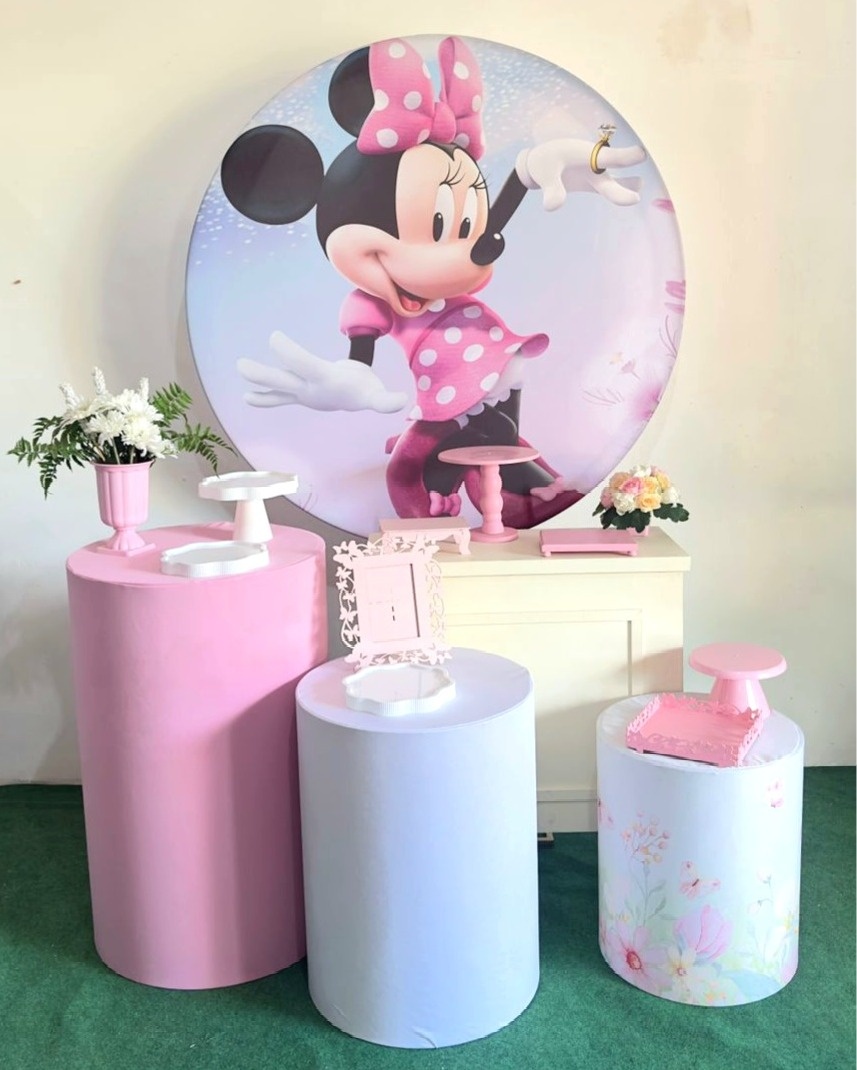 Kit Ouro Minnie Rosa  - FESTAFACILPEGUEMONTECG