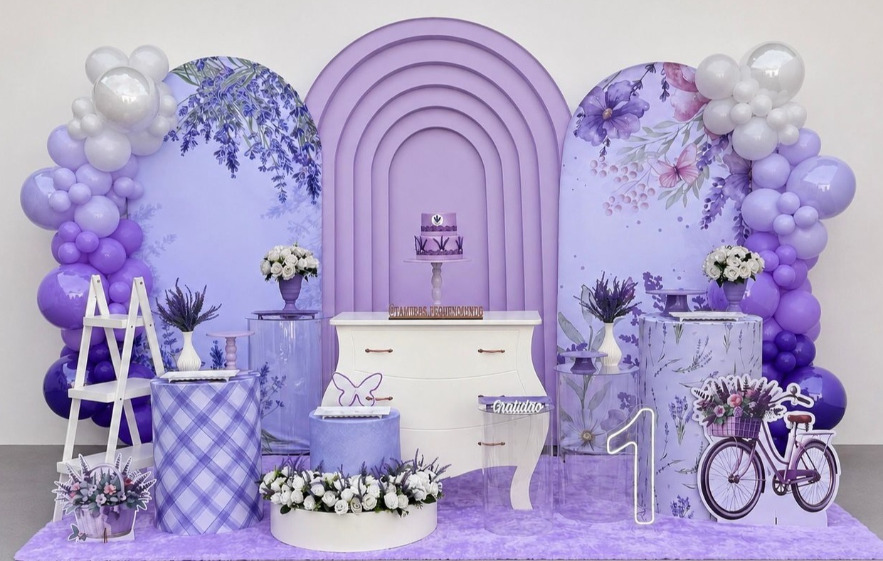 Jardim de Lavanda - Kit Luxo + Balões - tamirespegueemonte