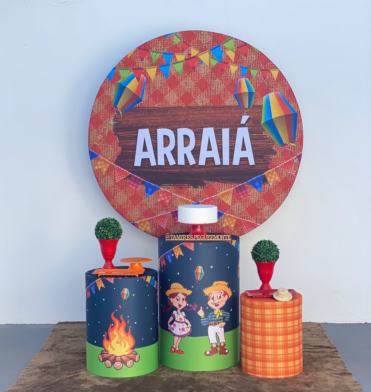 Arraiá Xadrez Vermelho - Kit 1 - tamirespegueemonte