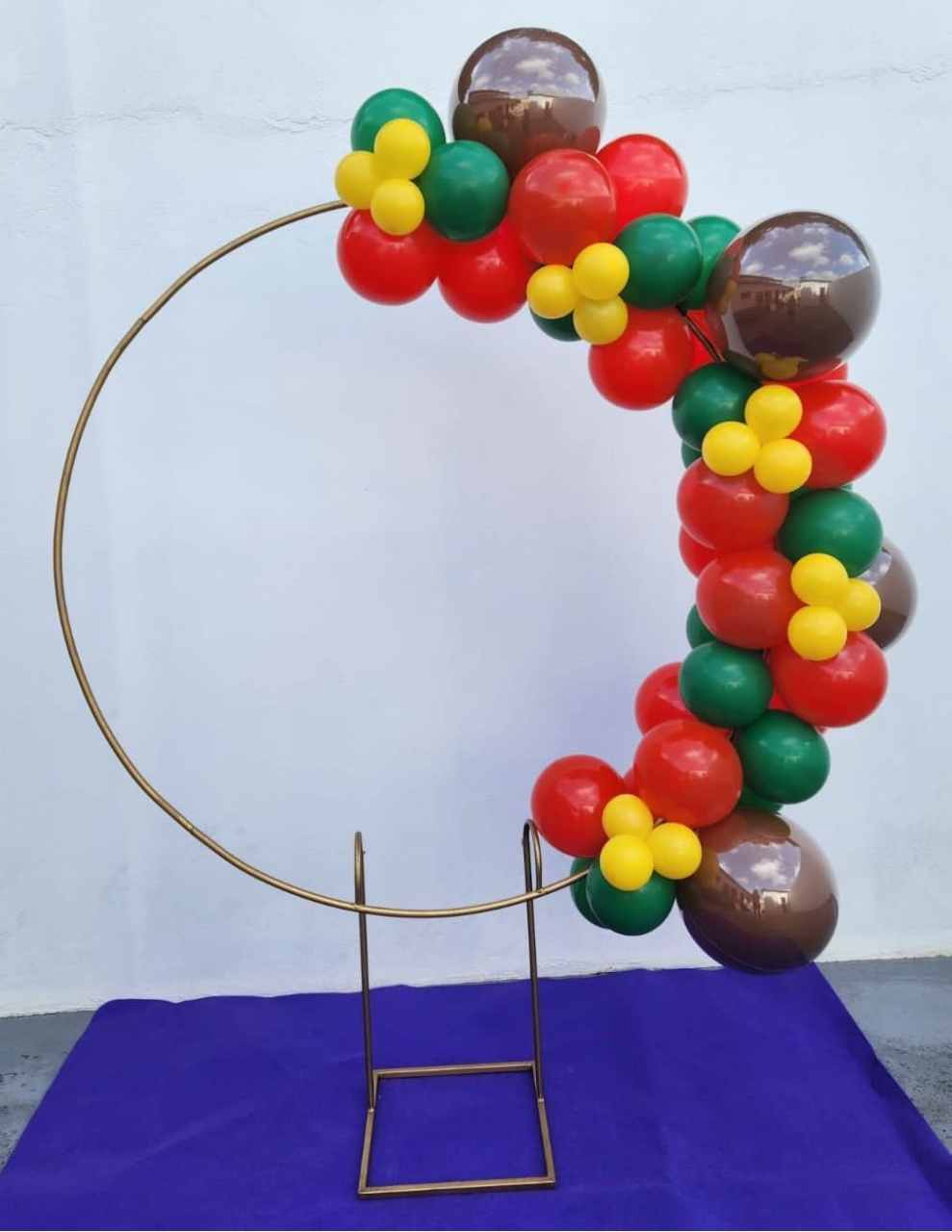 Arco de Balões -(16 Marrom,9 Vermelho,8 Verde,5 Amarelo)Fazendinha - - tamirespegueemonte