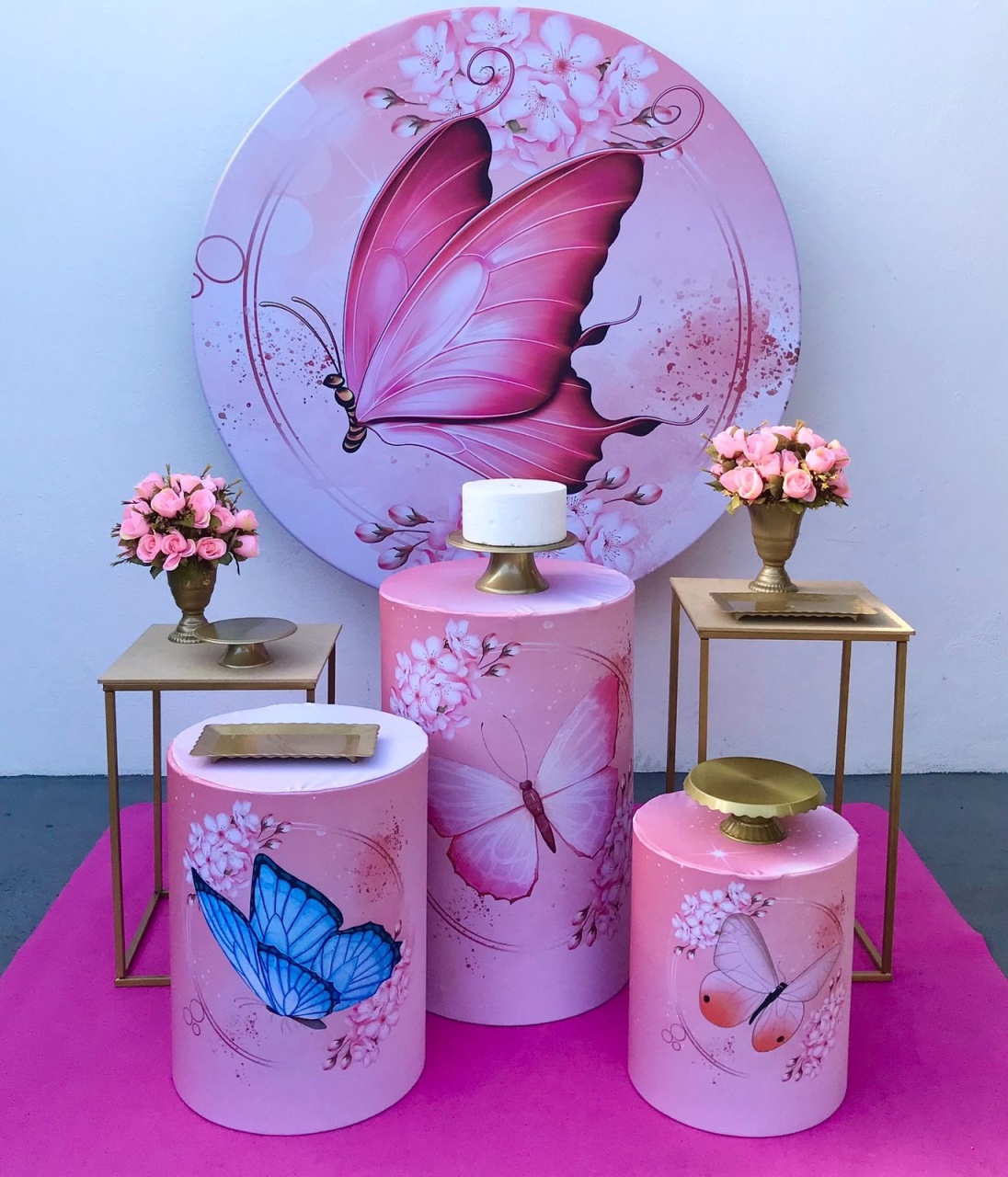 Borboleta Rosa - Kit 2 - tamirespegueemonte