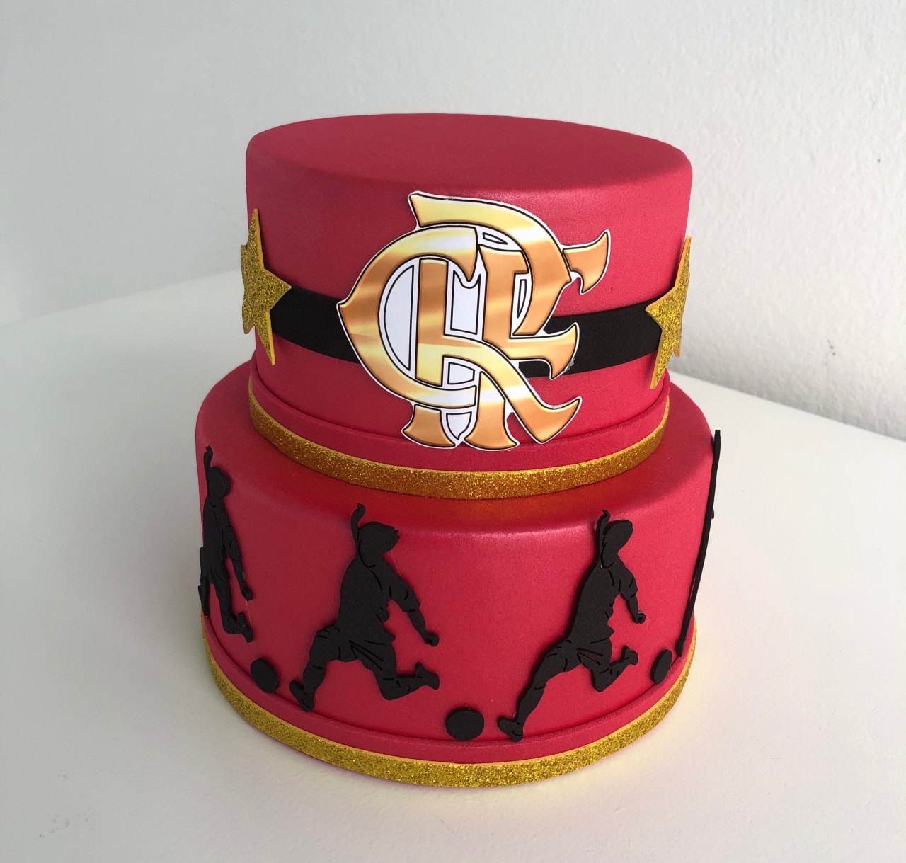 Bolo Fake - Flamengo Dourado - tamirespegueemonte
