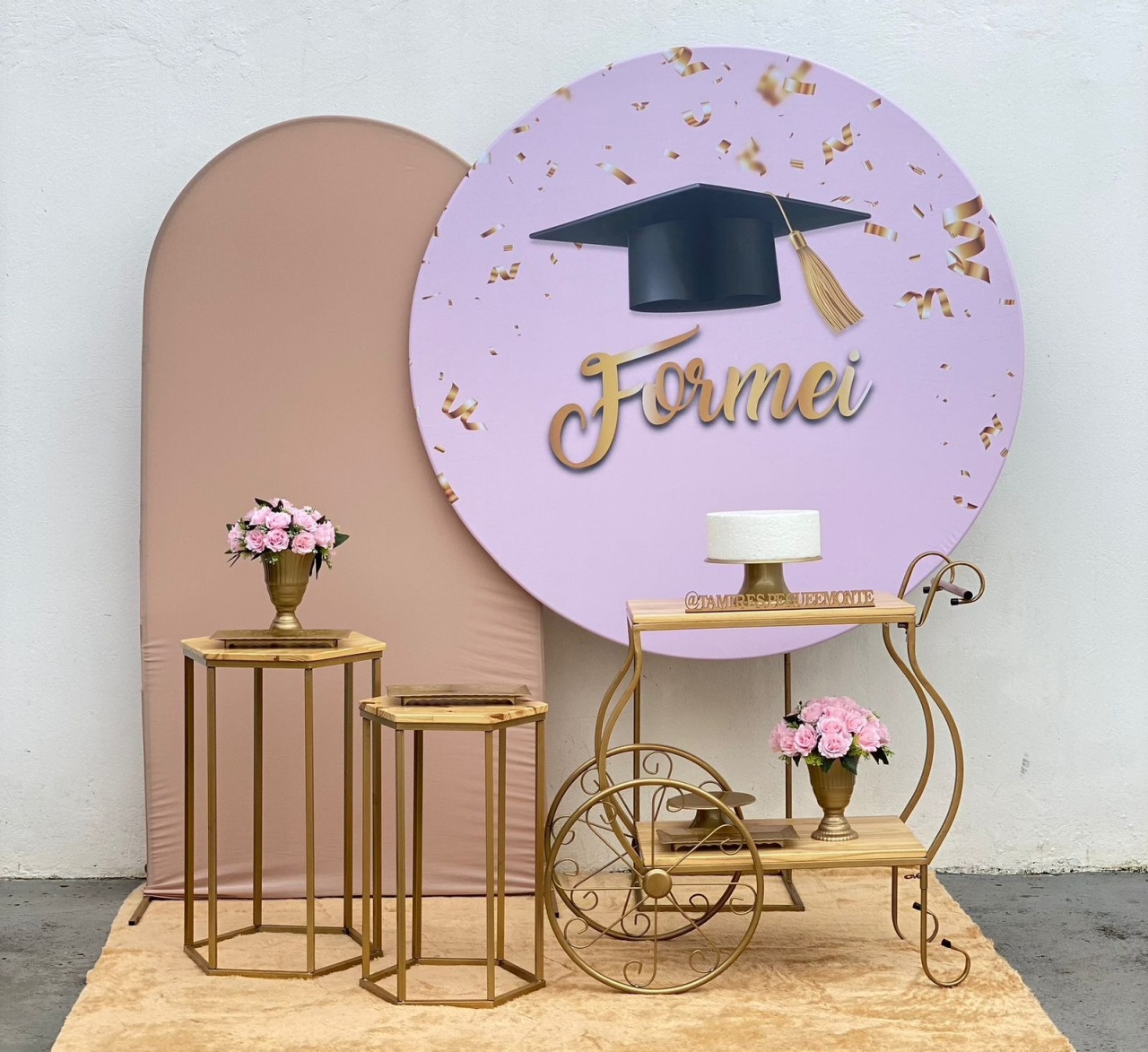 Formei Rosa - Kit 3  (Carrinho de Chà) - tamirespegueemonte