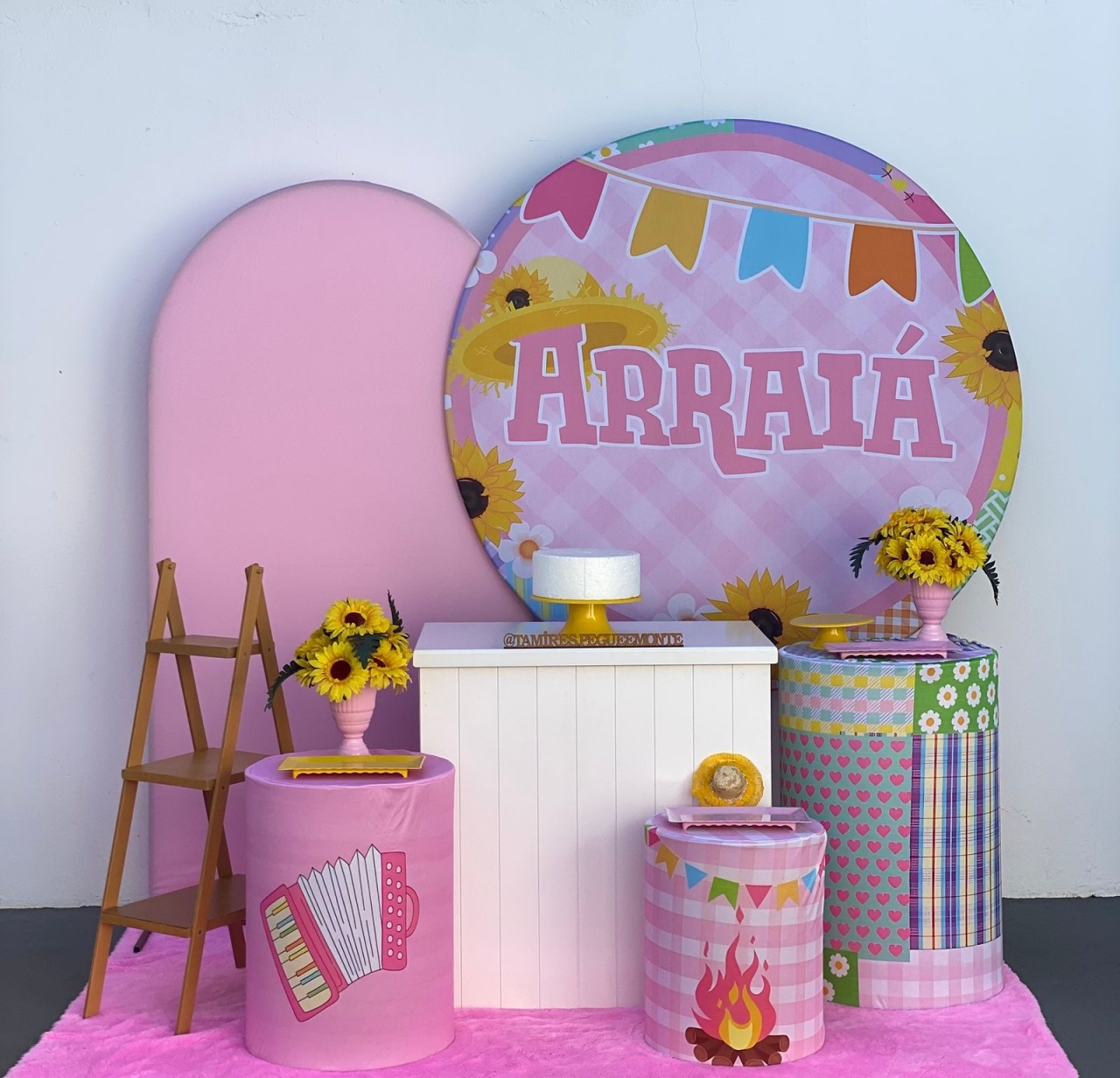 Arraiá Rosa - Kit 3  - tamirespegueemonte