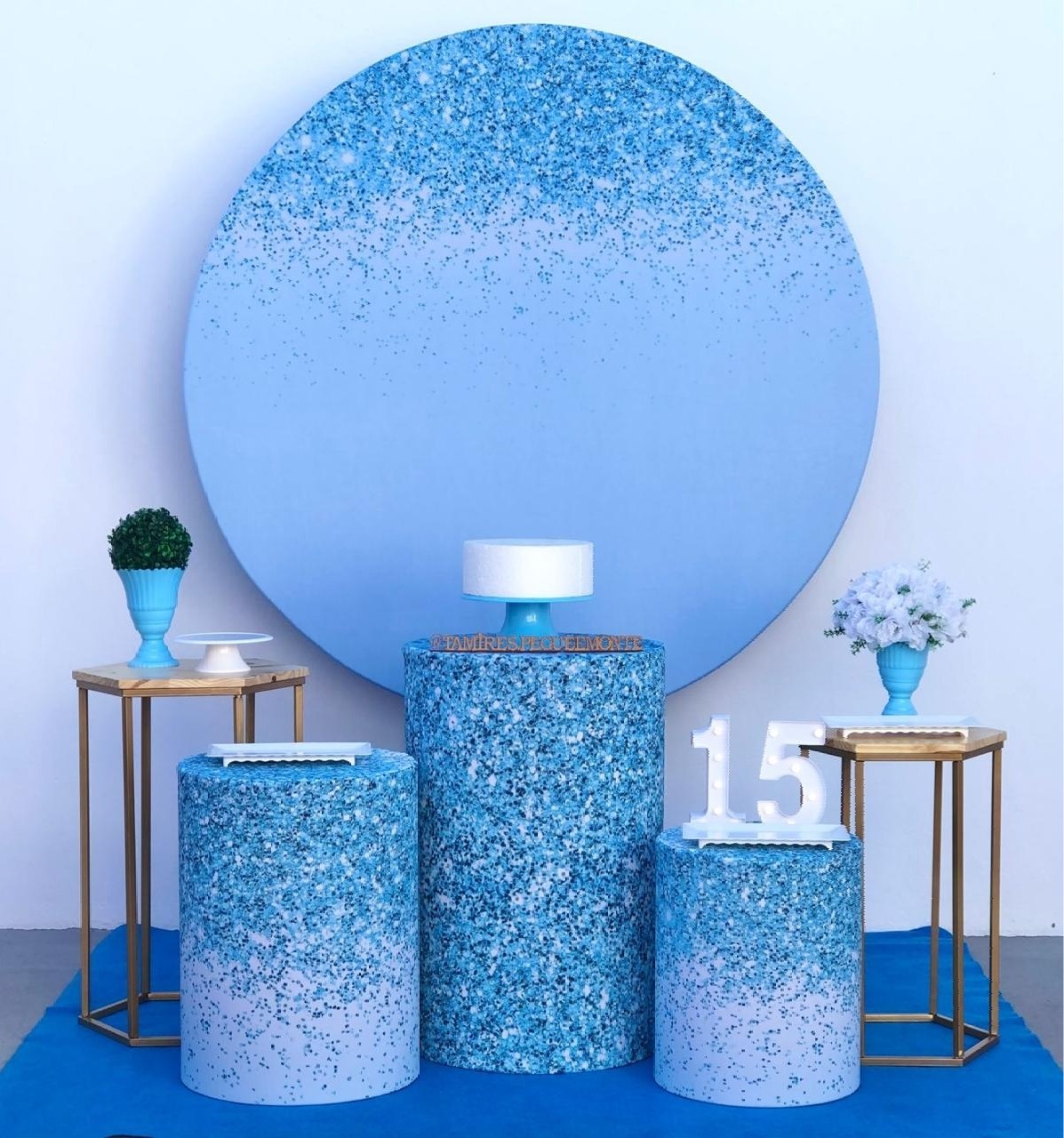 Azul Efeito Glitter Kit 2  - tamirespegueemonte