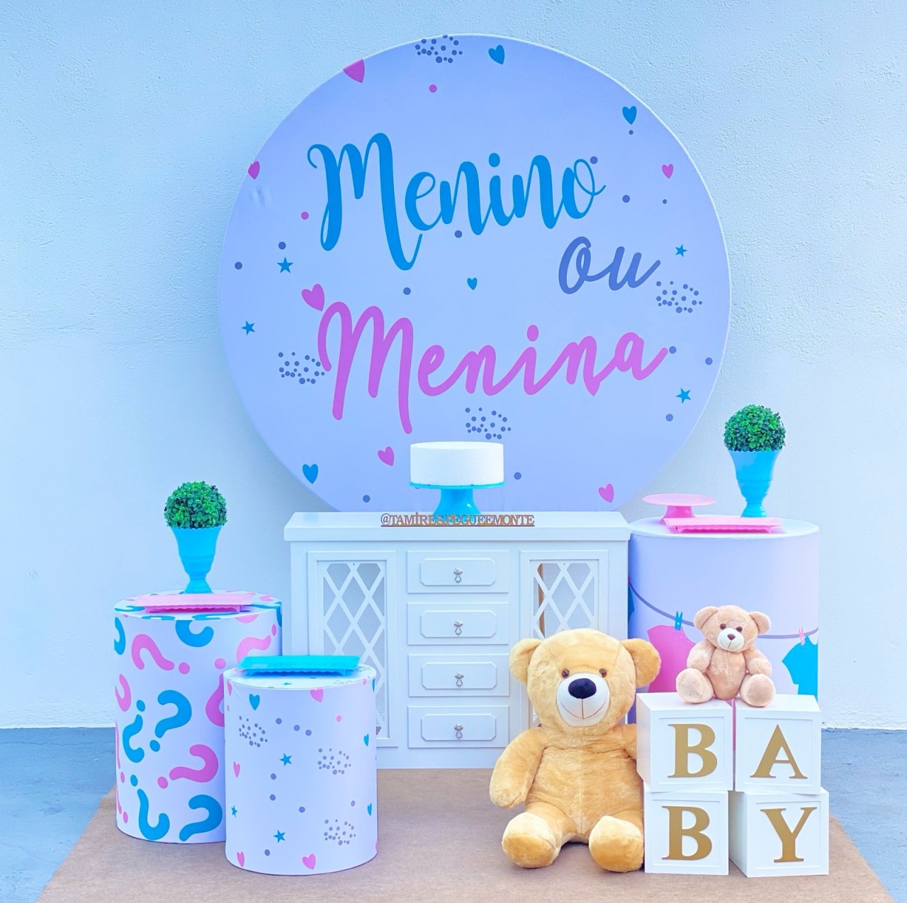 Chá Revelação Azul E Rosa Kit 2  - tamirespegueemonte