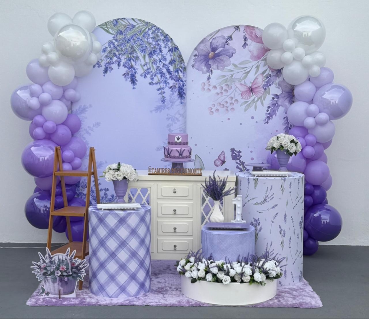 Jardim de Lavanda - Kit 3 + Balões - tamirespegueemonte