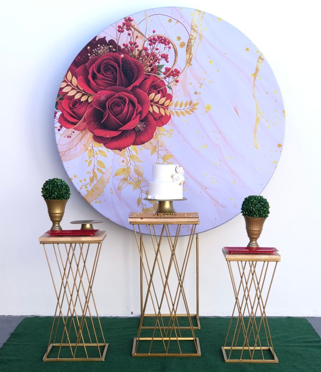 Floral Vermelho - Kit 1 (Mesa) - tamirespegueemonte